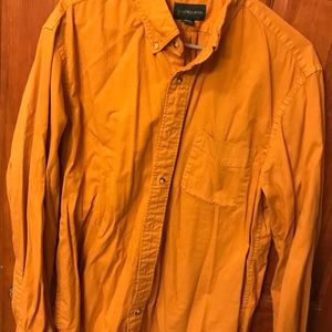 J crew always 1987 twill shirt mustard large
